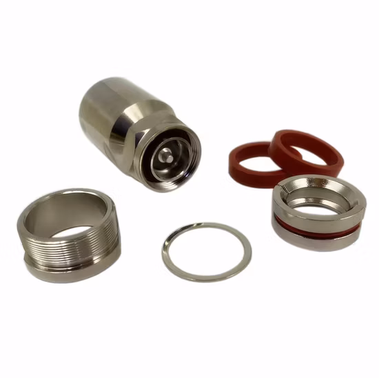 RF-Koaxial-7/16-DIN-Klemmstecker für 7/8-Zoll-Schaumstoffzuführungskabel (flexibel).